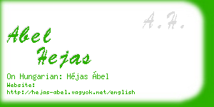 abel hejas business card