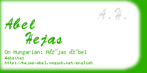 abel hejas business card